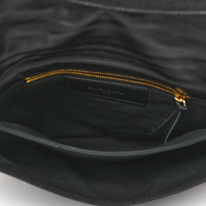 Balenciaga Chevre Gold Metallic Edge Hardware Envelope Clutch Black 5 of 9