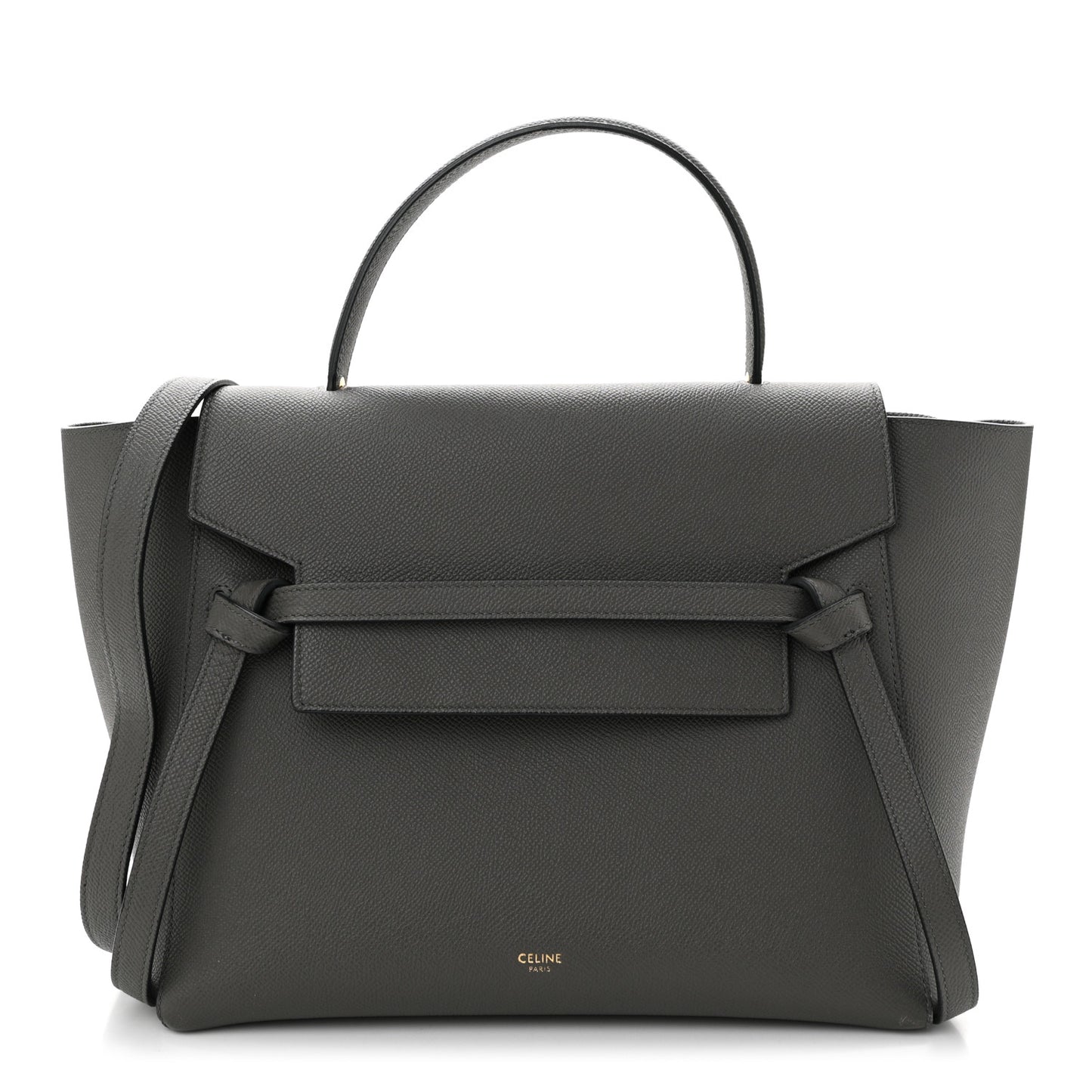 Grained Calfskin Mini Belt Bag Grey