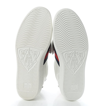 Gucci Calfskin Ayers Embroidered Web Mens Ace Removable Patches High Top Sneakers 10 White 8 of 9