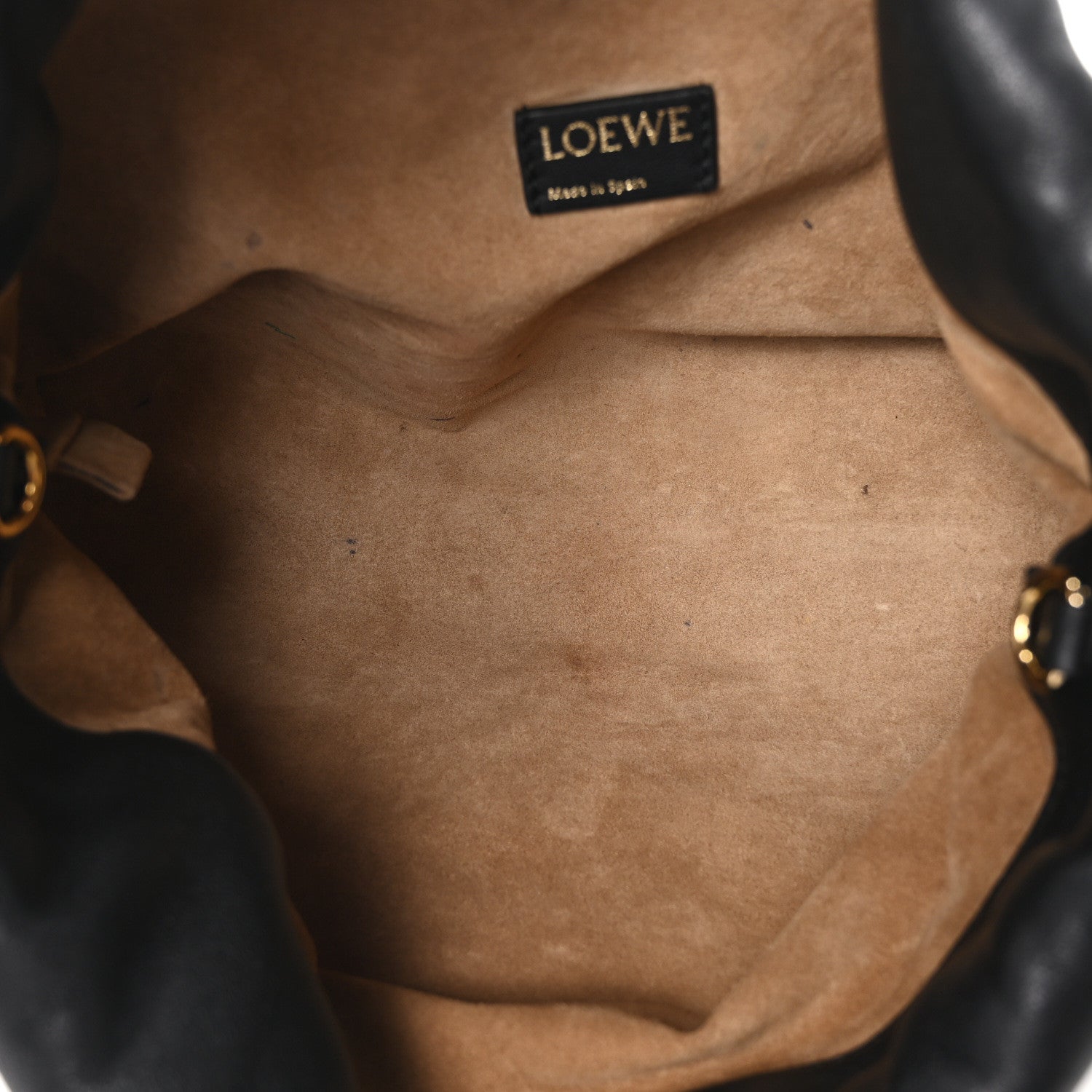 Loewe Mellow Nappa Medium Donut Chain Flamenco Knot Clutch Black 5 of 10