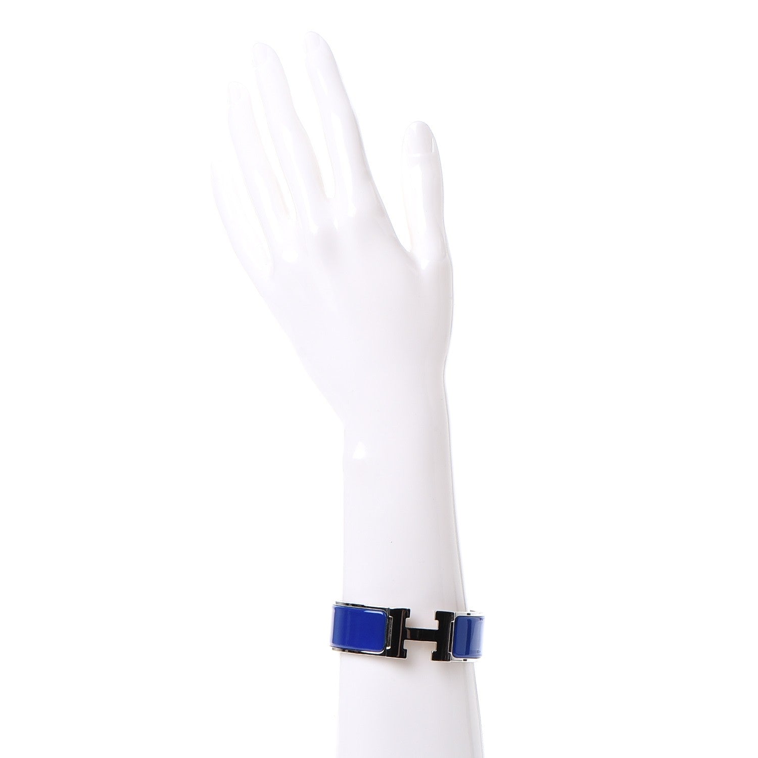 Hermes Enamel Wide Clic Clac H Bracelet PM Bleu Electrique 2 of 5
