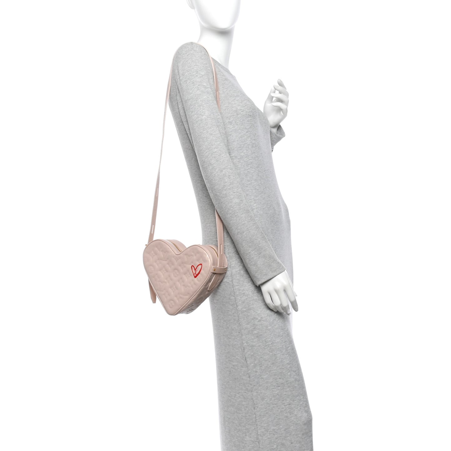 Lambskin Embossed Monogram Fall In Love Sac Coeur Light Pink