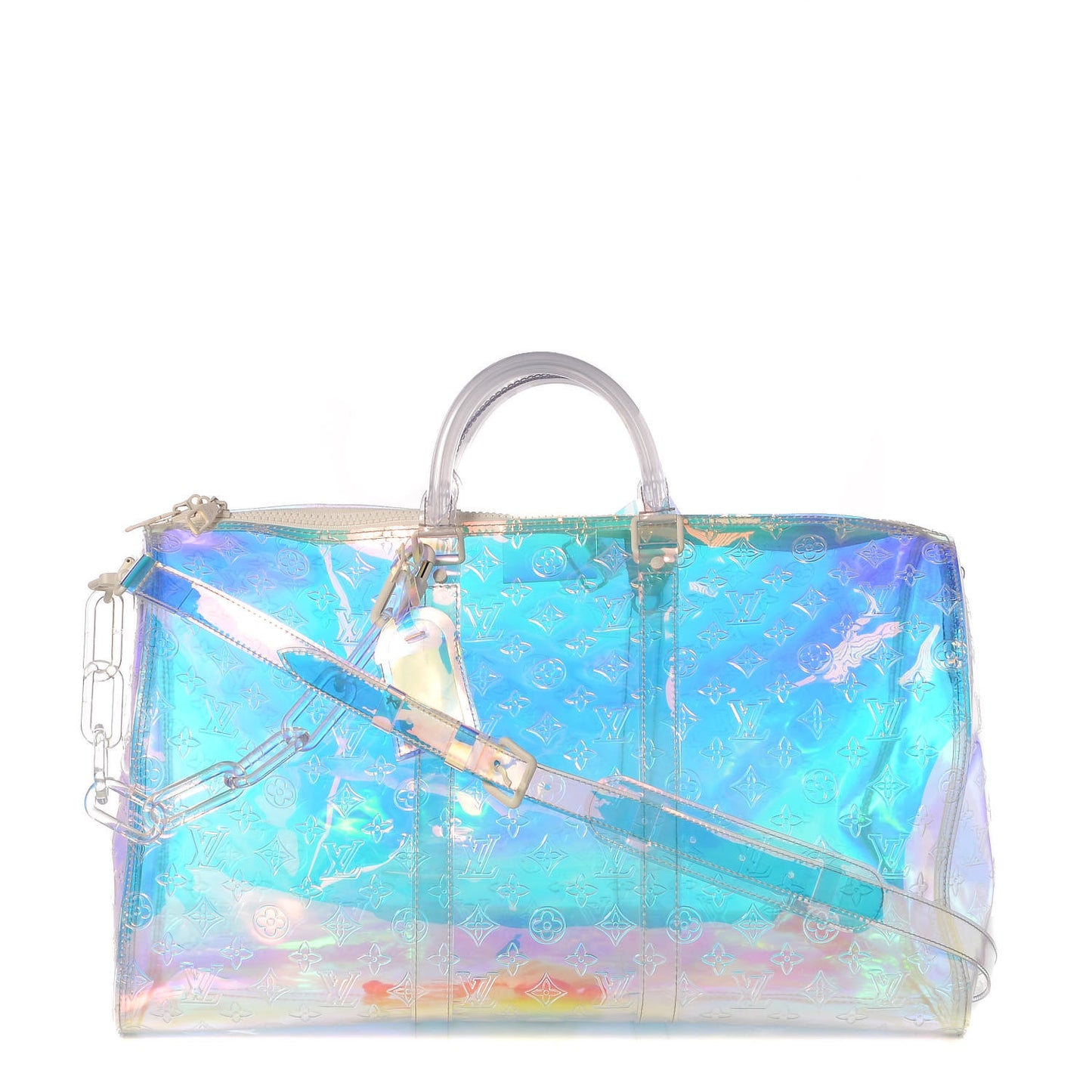 PVC Monogram Keepall Bandouliere 50 Iridescent Prism
