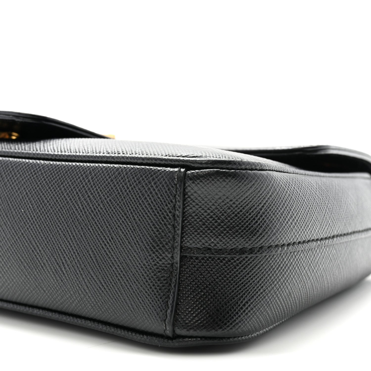 Prada Saffiano Flap Shoulder Bag Black 9 of 9
