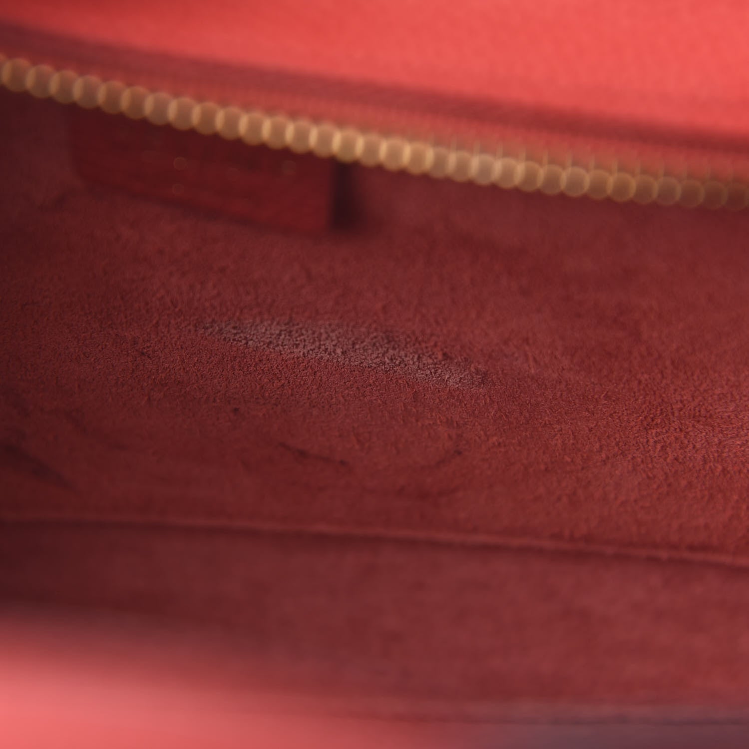 Celine Drummed Calfskin Nano Luggage Red 9 of 11