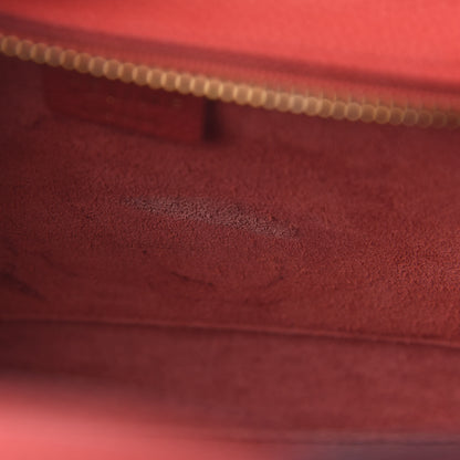 Celine Drummed Calfskin Nano Luggage Red 9 of 11
