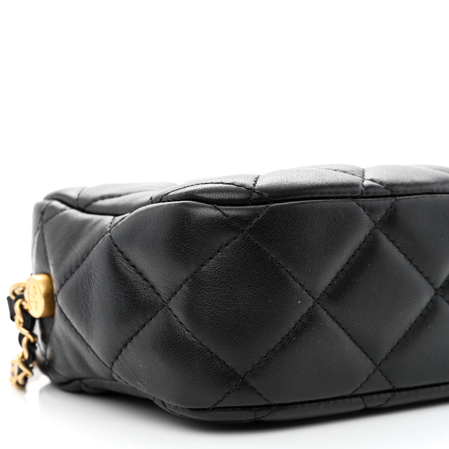 Lambskin Quilted Mini My Perfect Camera Case Black