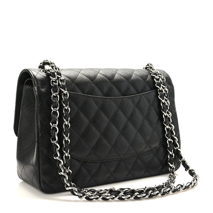 Chanel Caviar Quilted Jumbo Double Flap Black 3 of 10