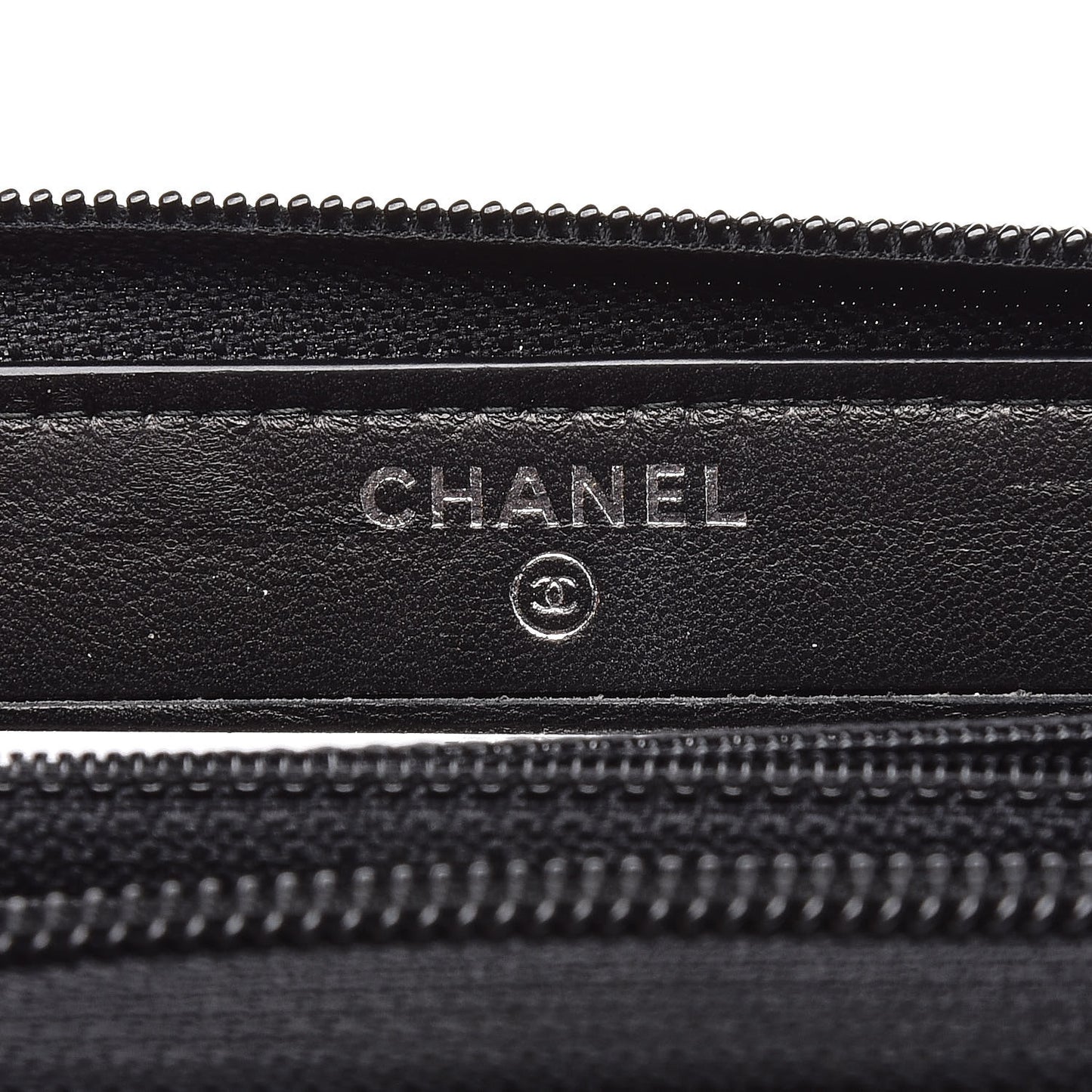 Caviar Quilted Small Boy Zip Around Wallet Black