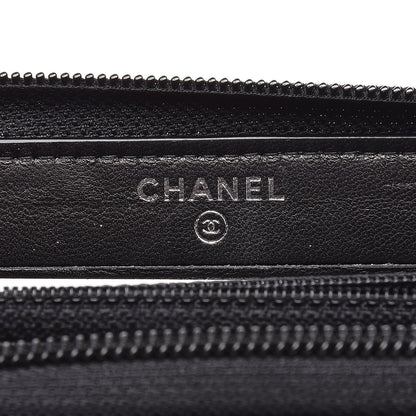 Chanel Caviar Quilted Small Boy Zip Around Wallet Black 6 of 9