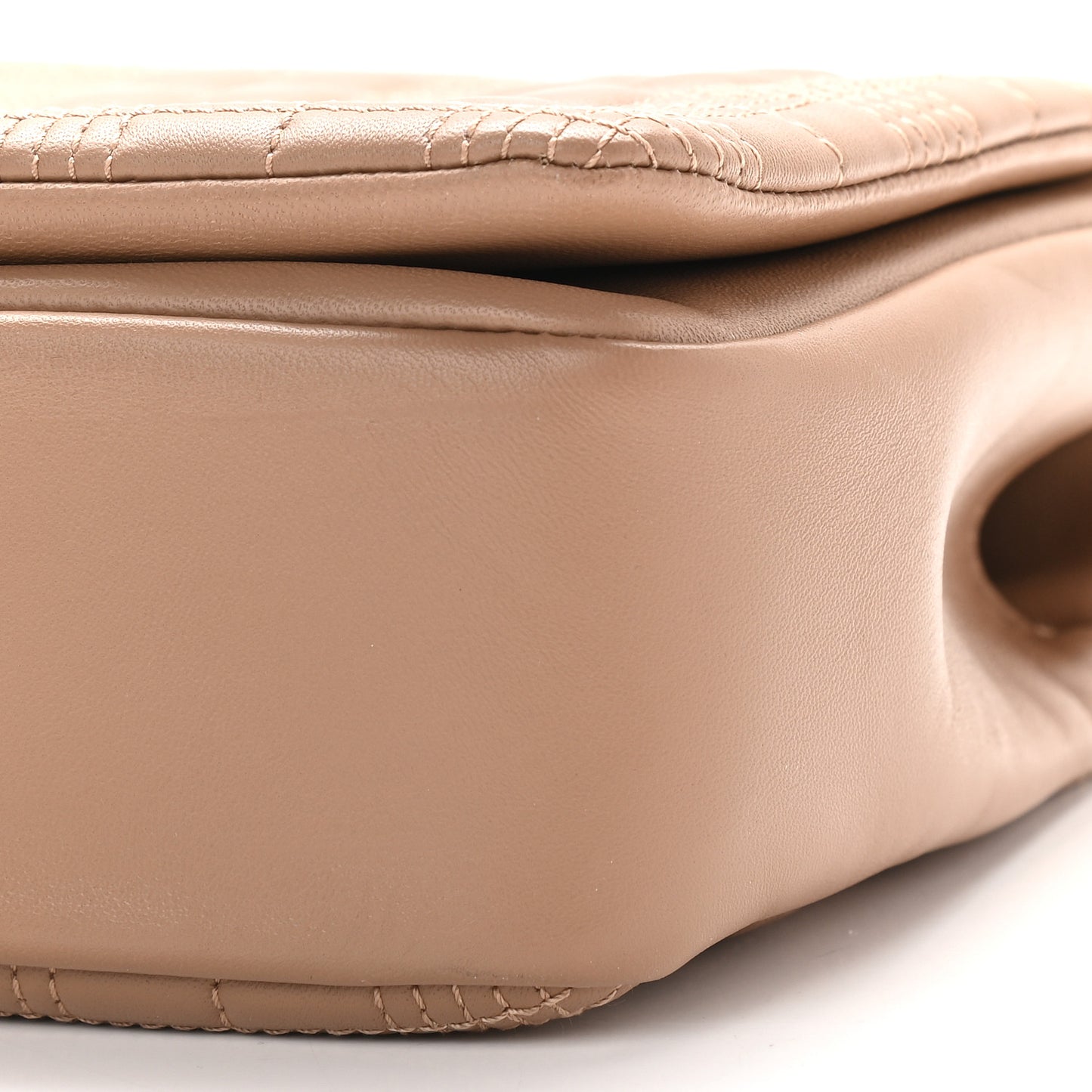 Lambskin Quilted Medium Lola Bag Camel
