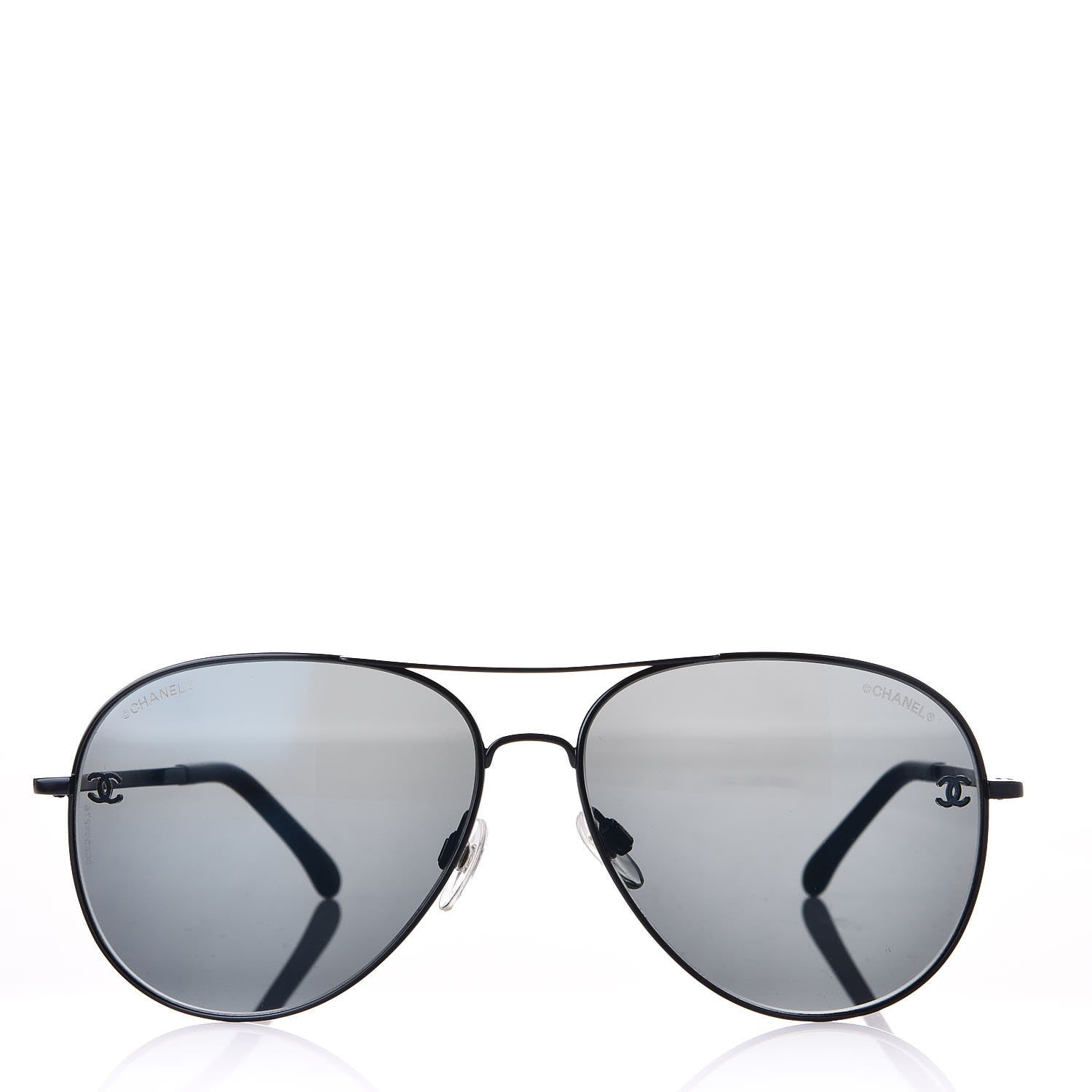 Chanel Aviator CC Sunglasses 4189-T-Q Black 2 of 8