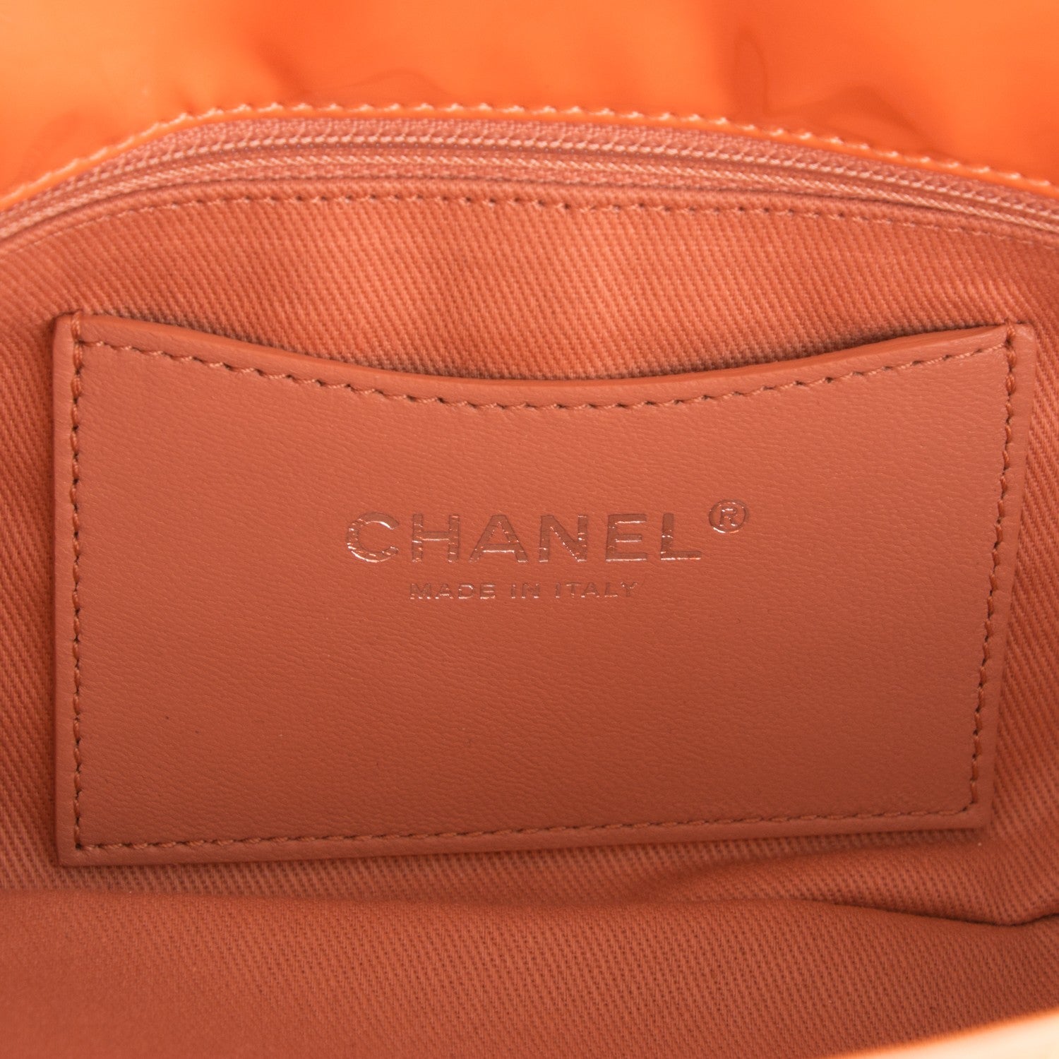 Chanel Patent Quilted Medium Just Mademoiselle Light Orange 6 of 7