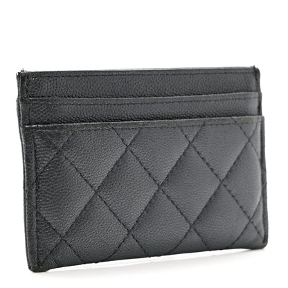 Chanel Metallic Caviar Quilted Maxi CC Card Holder Black 4 of 14
