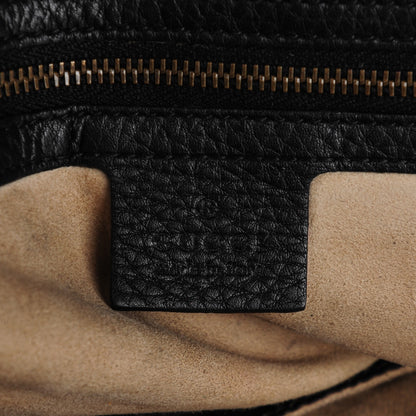 Gucci Pebbled Calfskin Medium 1973 Top Handle Satchel Black 6 of 11