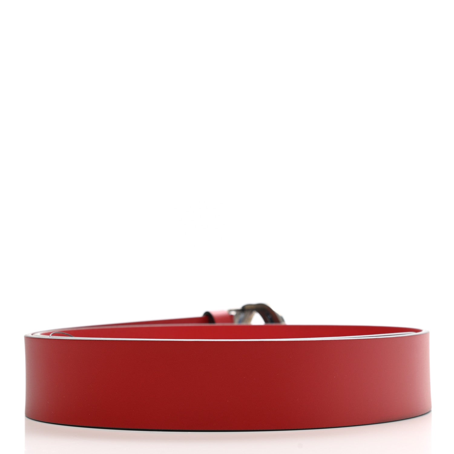 Gucci Selleria Calfskin Mens Interlocking G 37mm Belt 90 36 Rosso 2 of 6