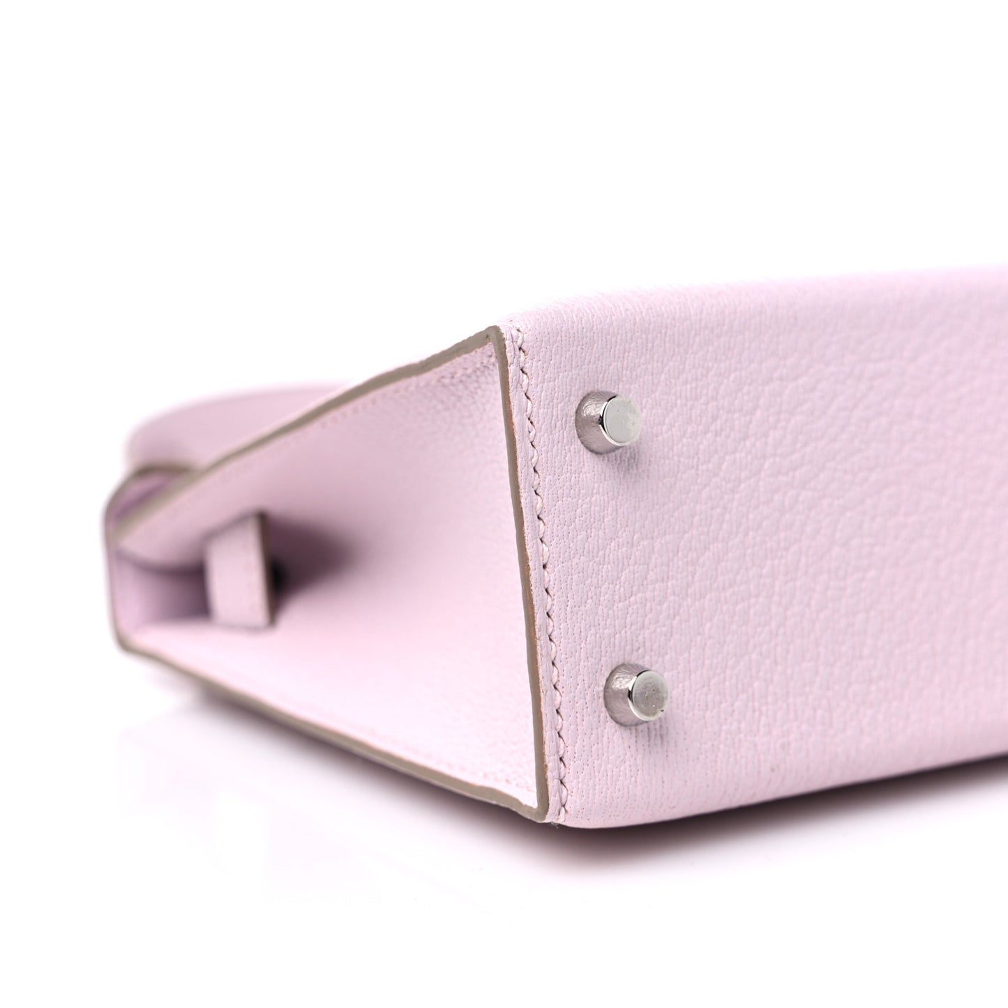 Chevre Mysore Mini Kelly Sellier 20 Mauve Pale Gold White