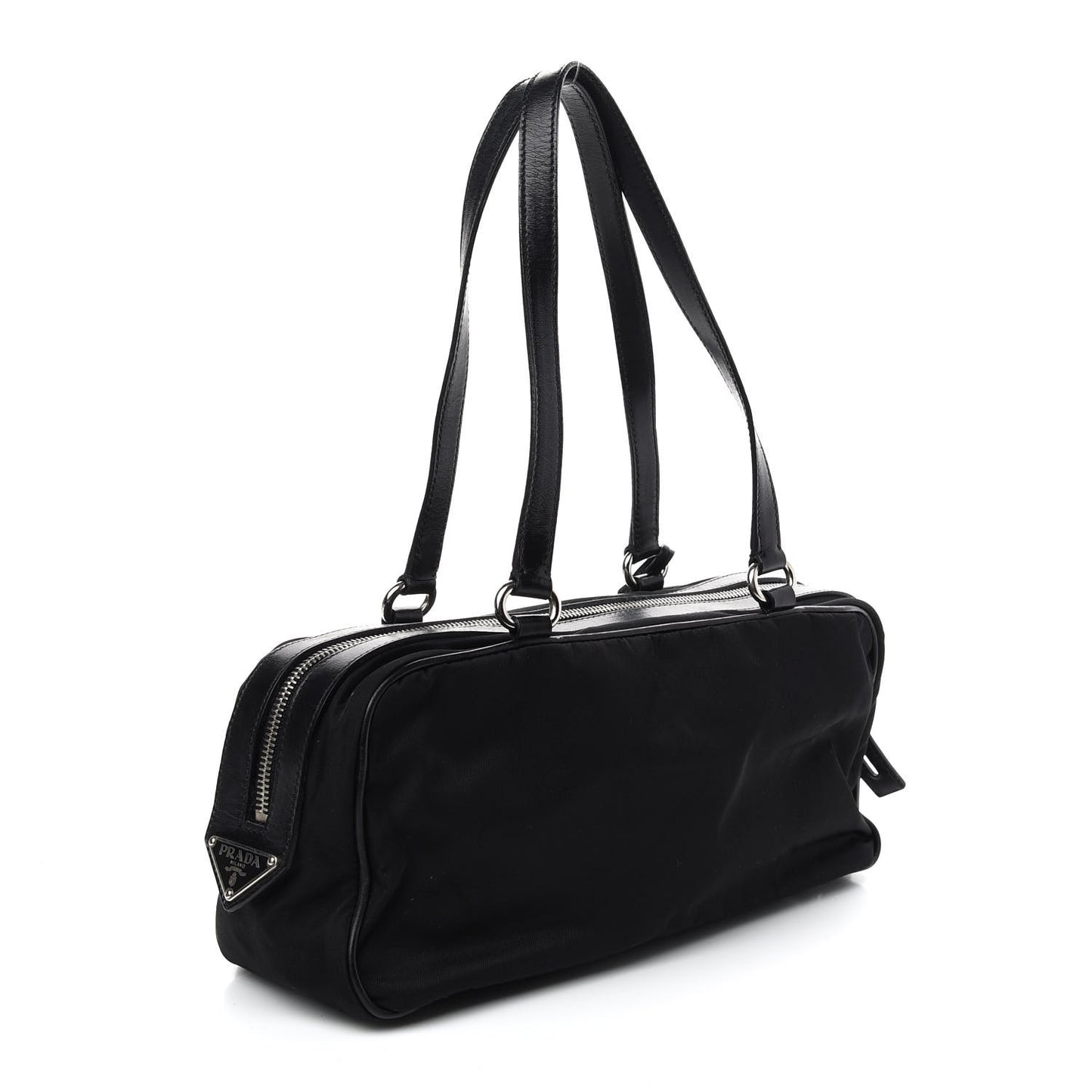 Tessuto Nylon City Calf Satchel Black