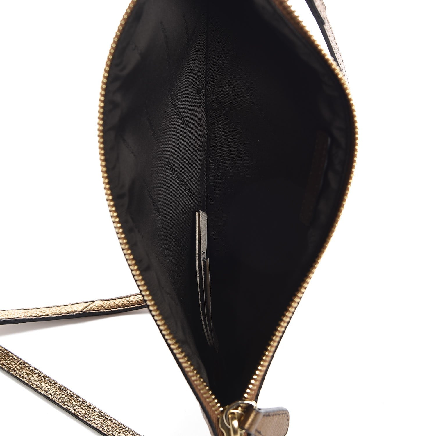 Burberry Haymarket Check Small Peyton Crossbody Clutch Bag Gold 5 of 8
