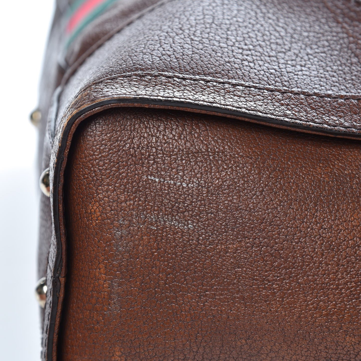 Calfskin Web Large Seventies Tote Brown