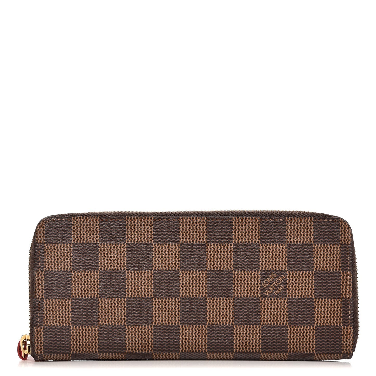 Damier Ebene Clemence Wallet Cherry