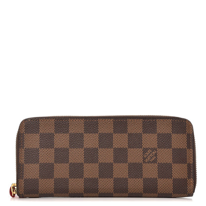 Louis Vuitton Damier Ebene Clemence Wallet Cherry 1 of 6