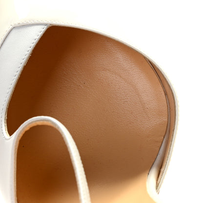 Christian Louboutin Patent Kid Round And Square 100 Pumps 41 Bianco 7 of 15