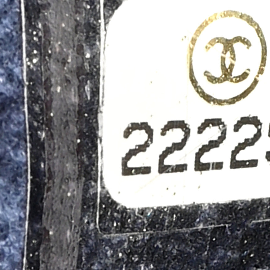 Calfskin Jumbo Tramezzo Flap Navy