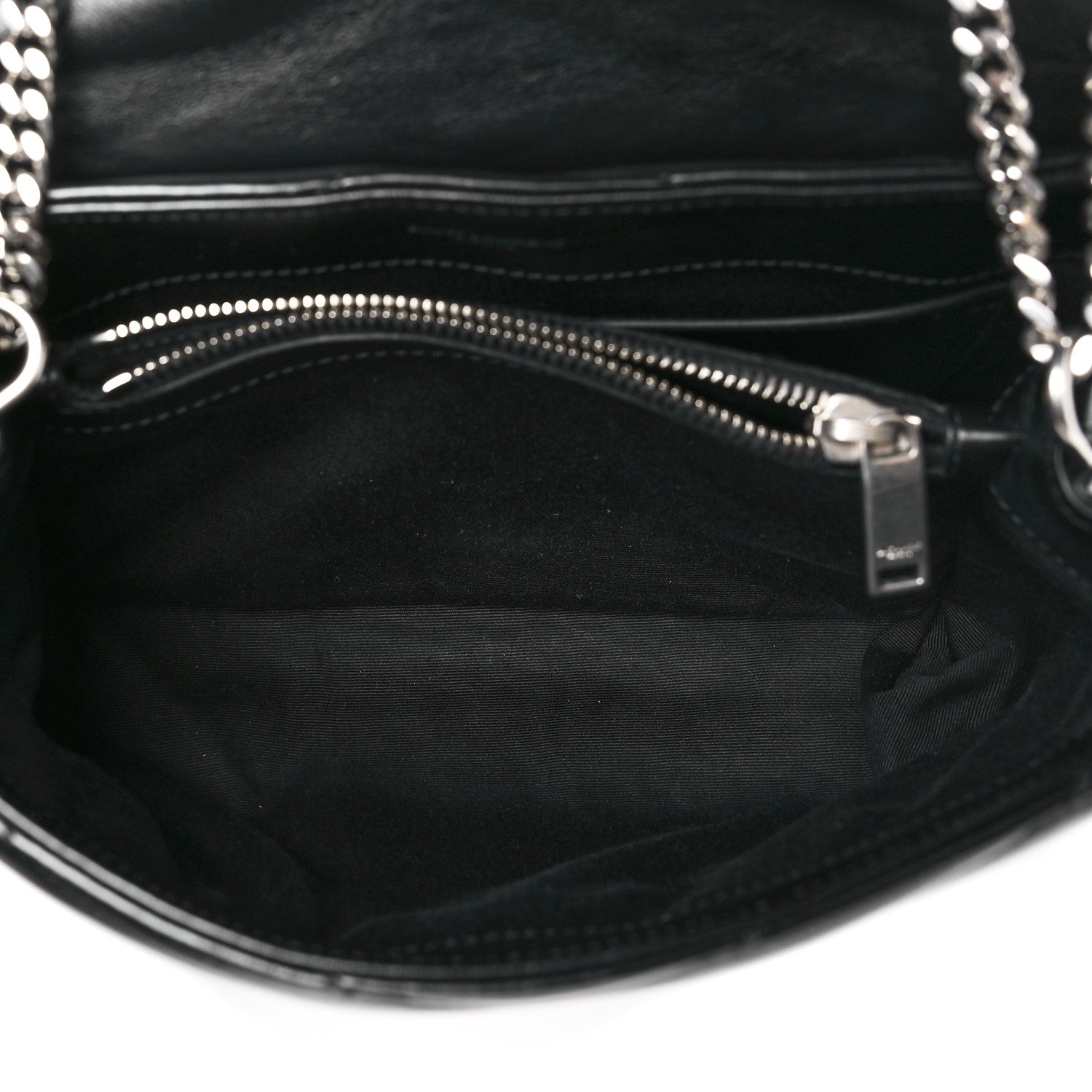 Saint Laurent Calfskin Y Quilted Monogram Small Loulou Chain Satchel Black 5 of 10