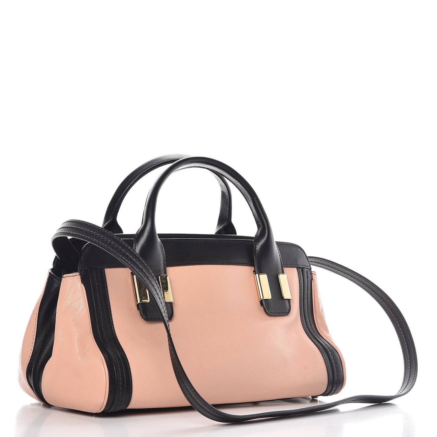 Calfskin Mini Alice Satchel Anemone Pink Black