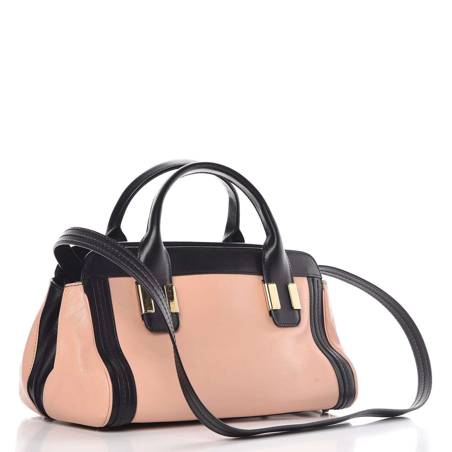 Chloe Calfskin Mini Alice Satchel Anemone Pink Black 4 of 12
