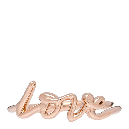 Tiffany 18K Rose Gold Paloma's Graffiti Love Ring 50 5.5 1 of 6