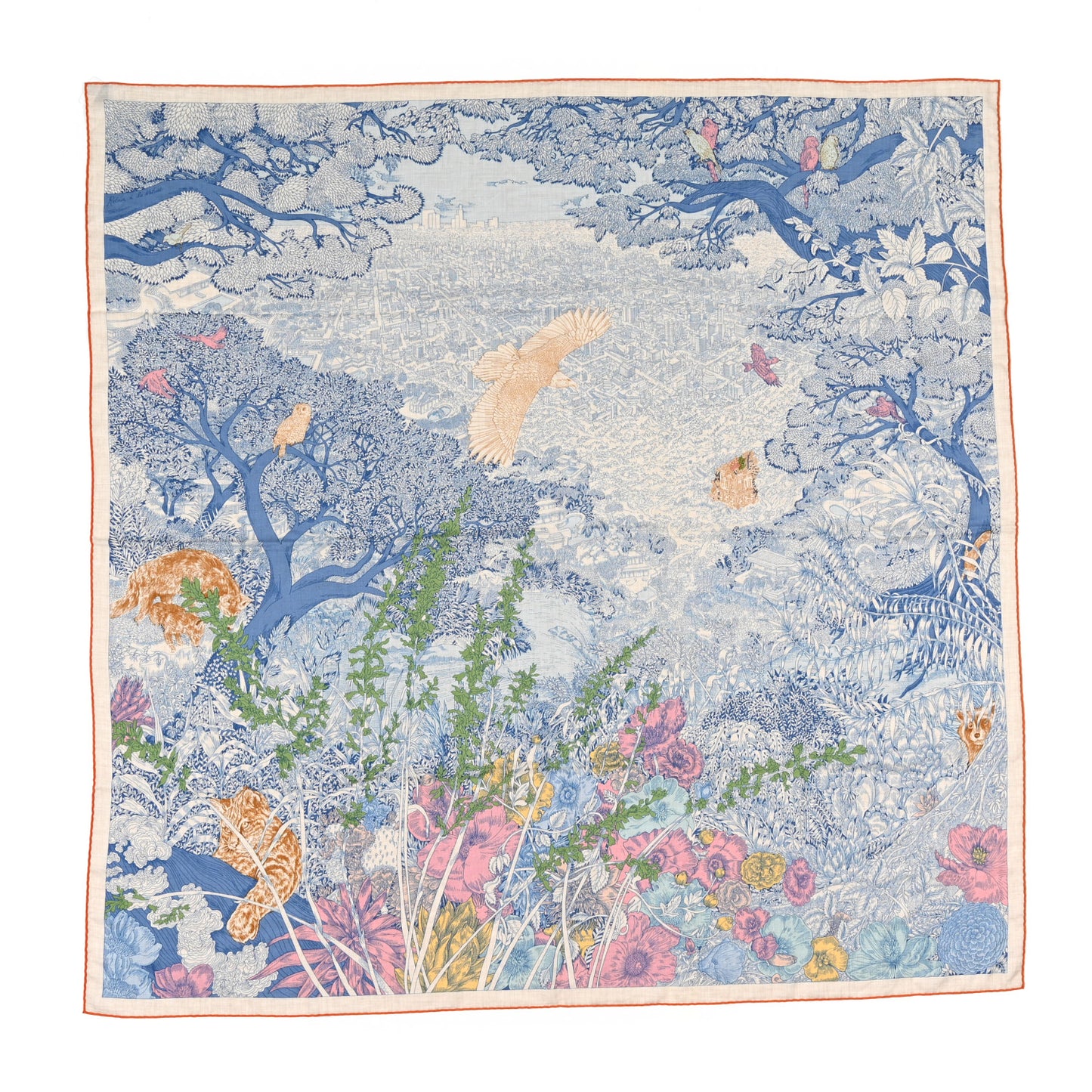 Cashmere Silk Retour a la Nature 140 Bleu Jean Rose Vert