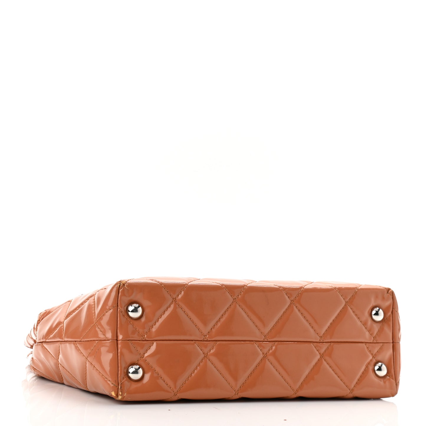 Vinyl Quilted In The Business North South Tote Orange