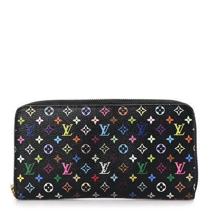 Louis Vuitton Monogram Multicolor Zippy Wallet Black Grenade 1 of 9