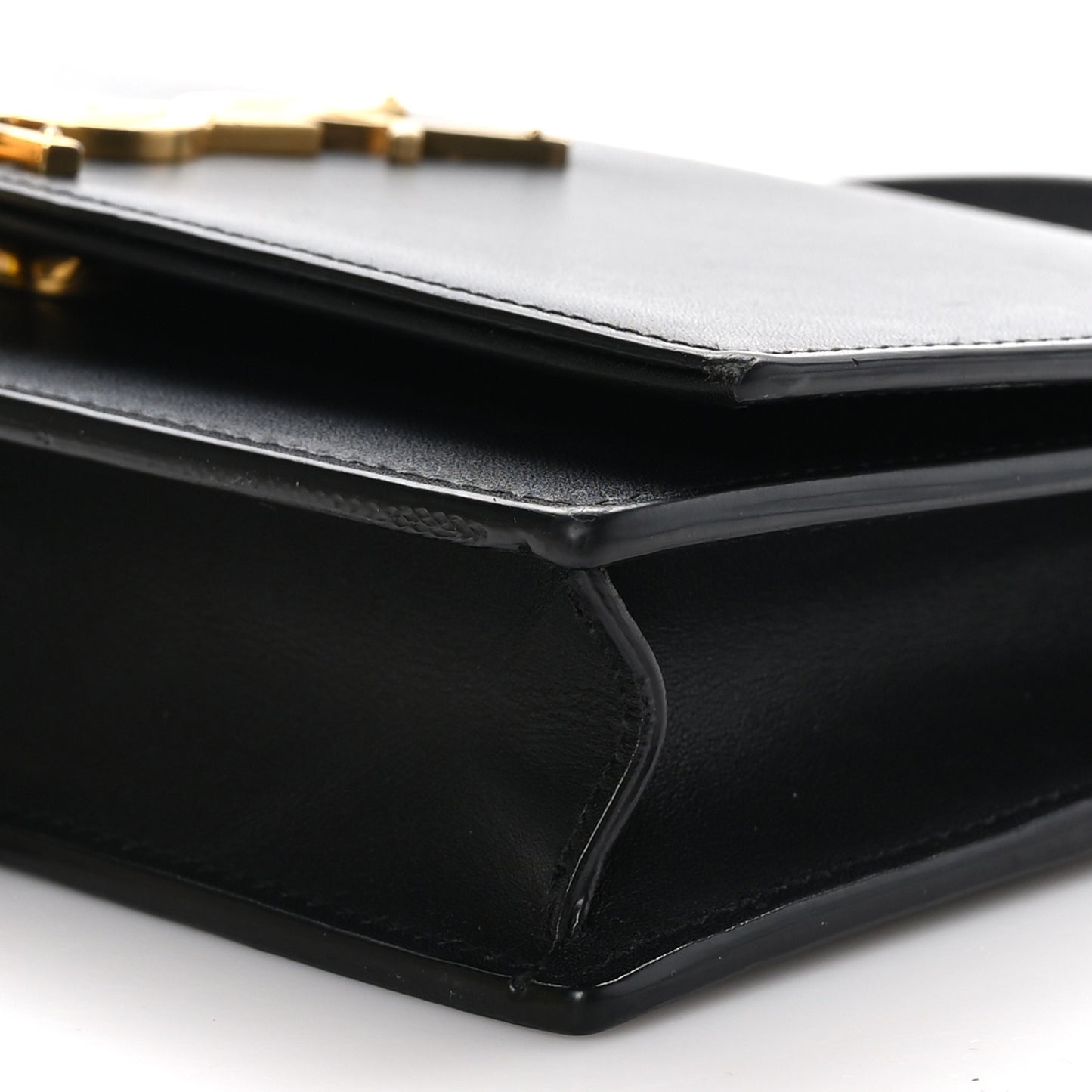 Smooth Calfskin Small Classic Monogram Kate Tassel Satchel Black