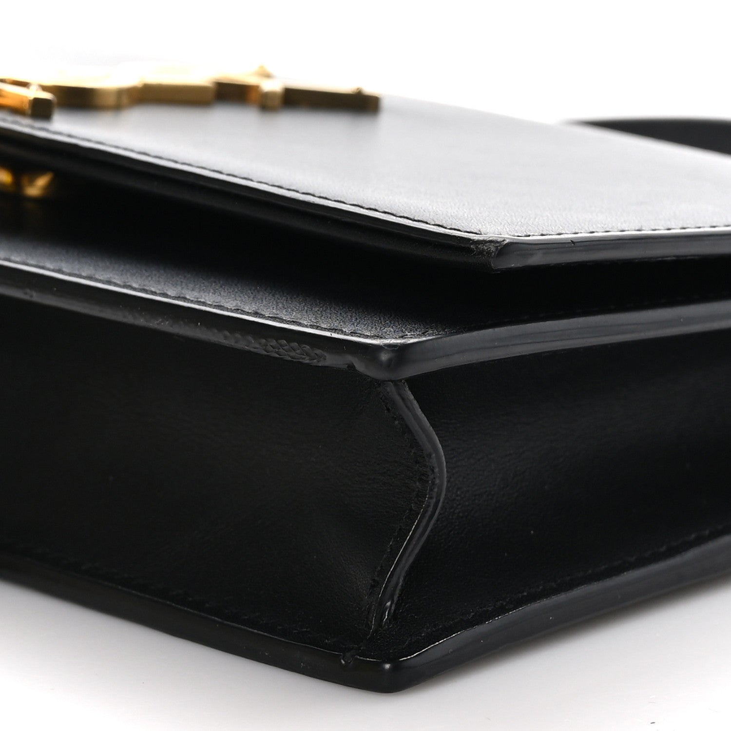 Saint Laurent Smooth Calfskin Small Classic Monogram Kate Tassel Satchel Black 10 of 11