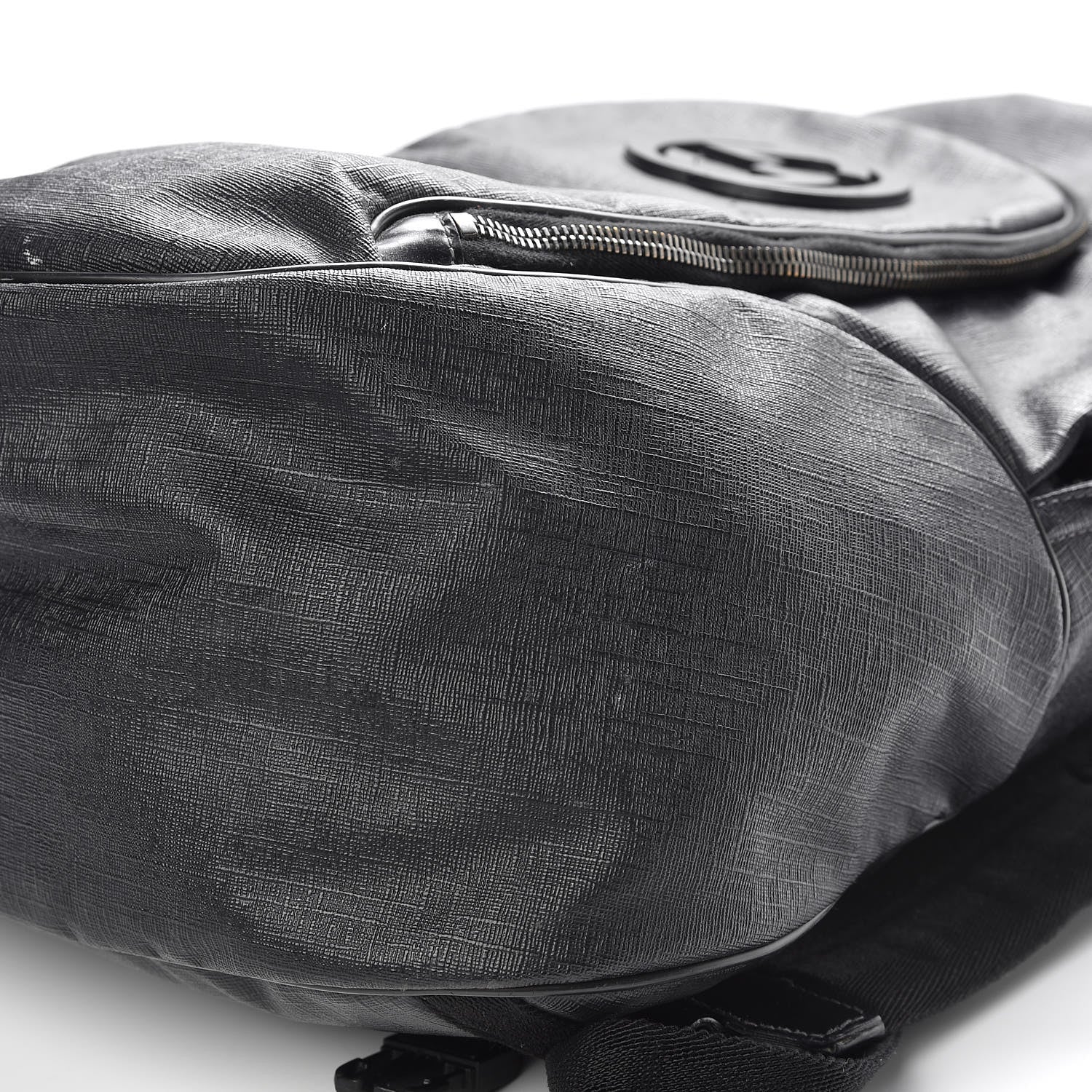 Gucci Coated Canvas Interlocking G Travel Backpack Black 18 of 19