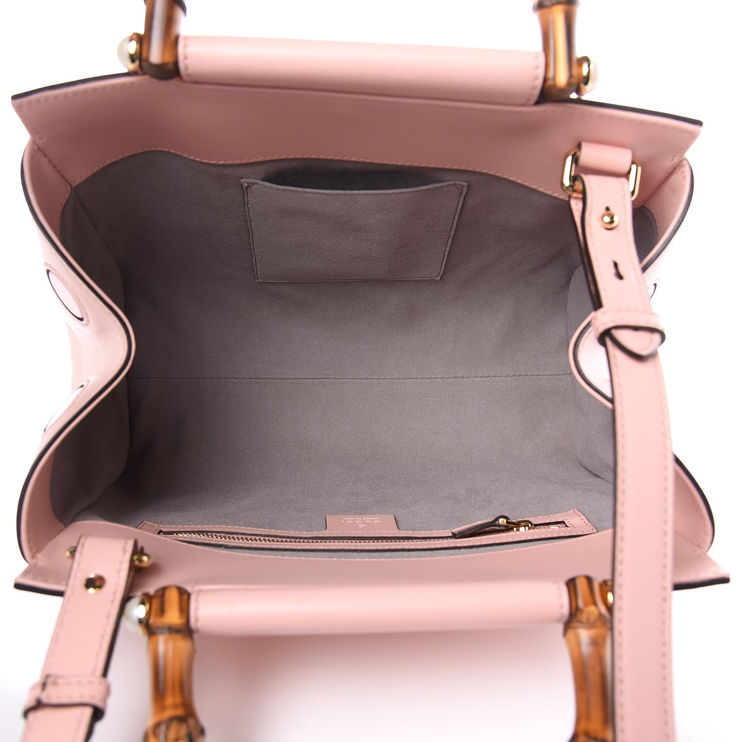 Nappa Bamboo Small Nymphaea Top Handle Bag Perfect Pink