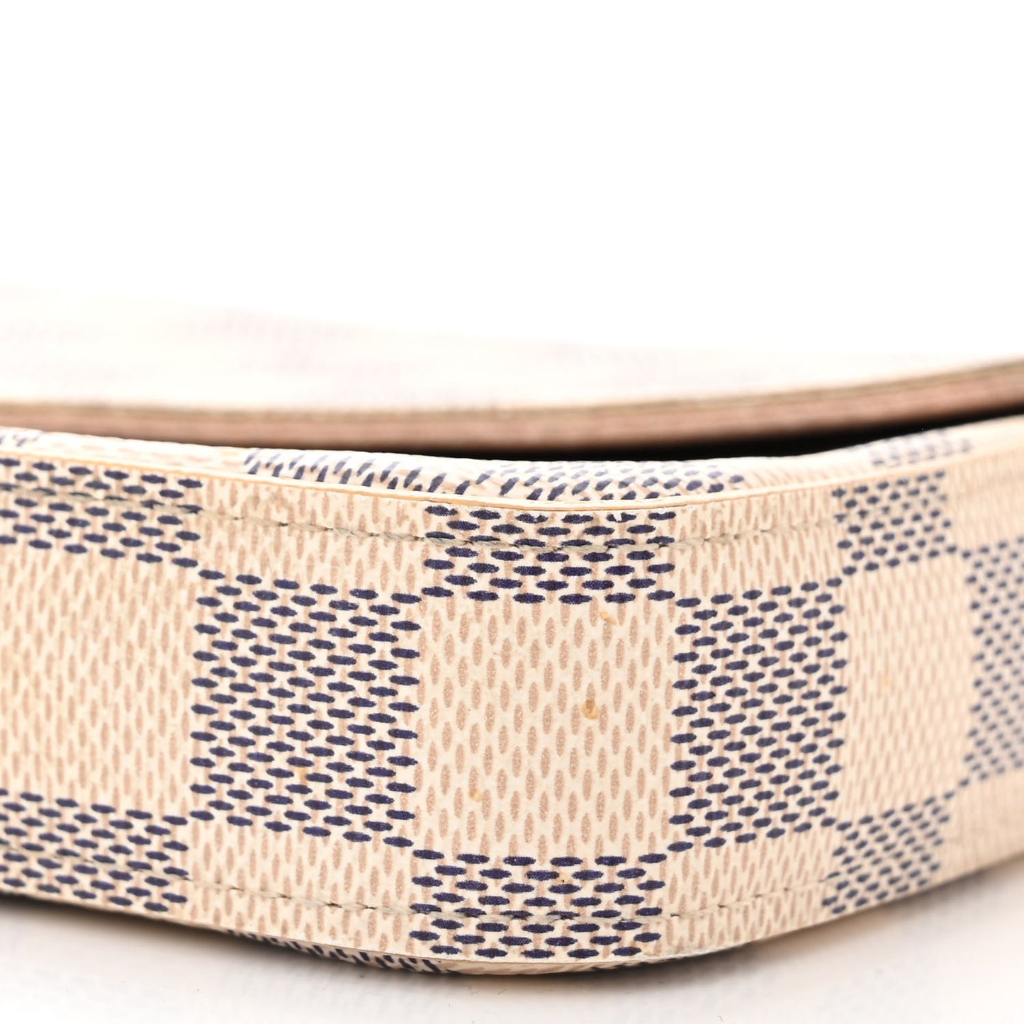 Damier Azur Pochette Felicie Chain Wallet Rose Ballerine