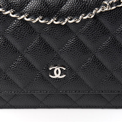 Chanel Caviar Quilted Wallet On Chain WOC Black 11 of 12