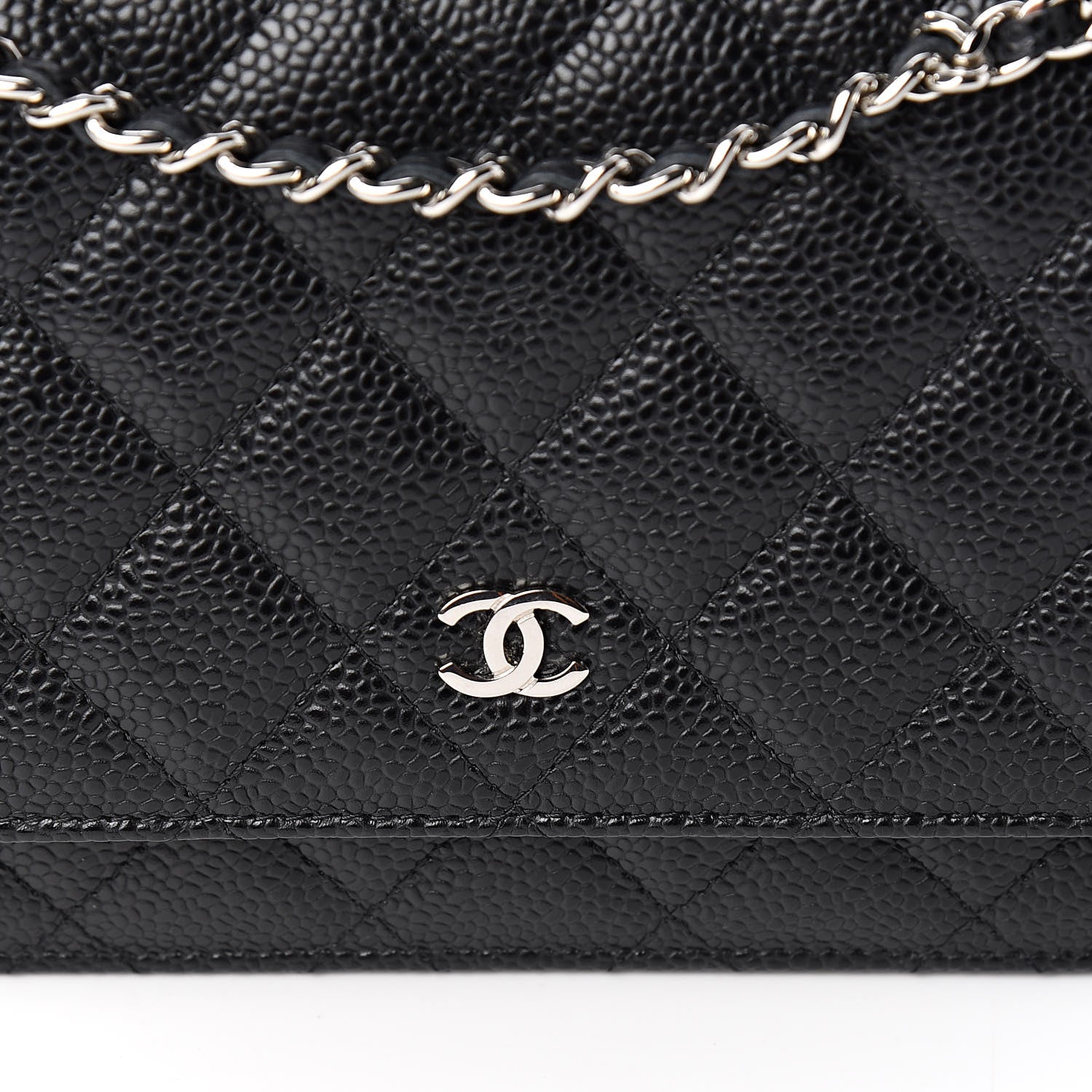 Chanel Caviar Quilted Wallet On Chain WOC Black 11 of 12