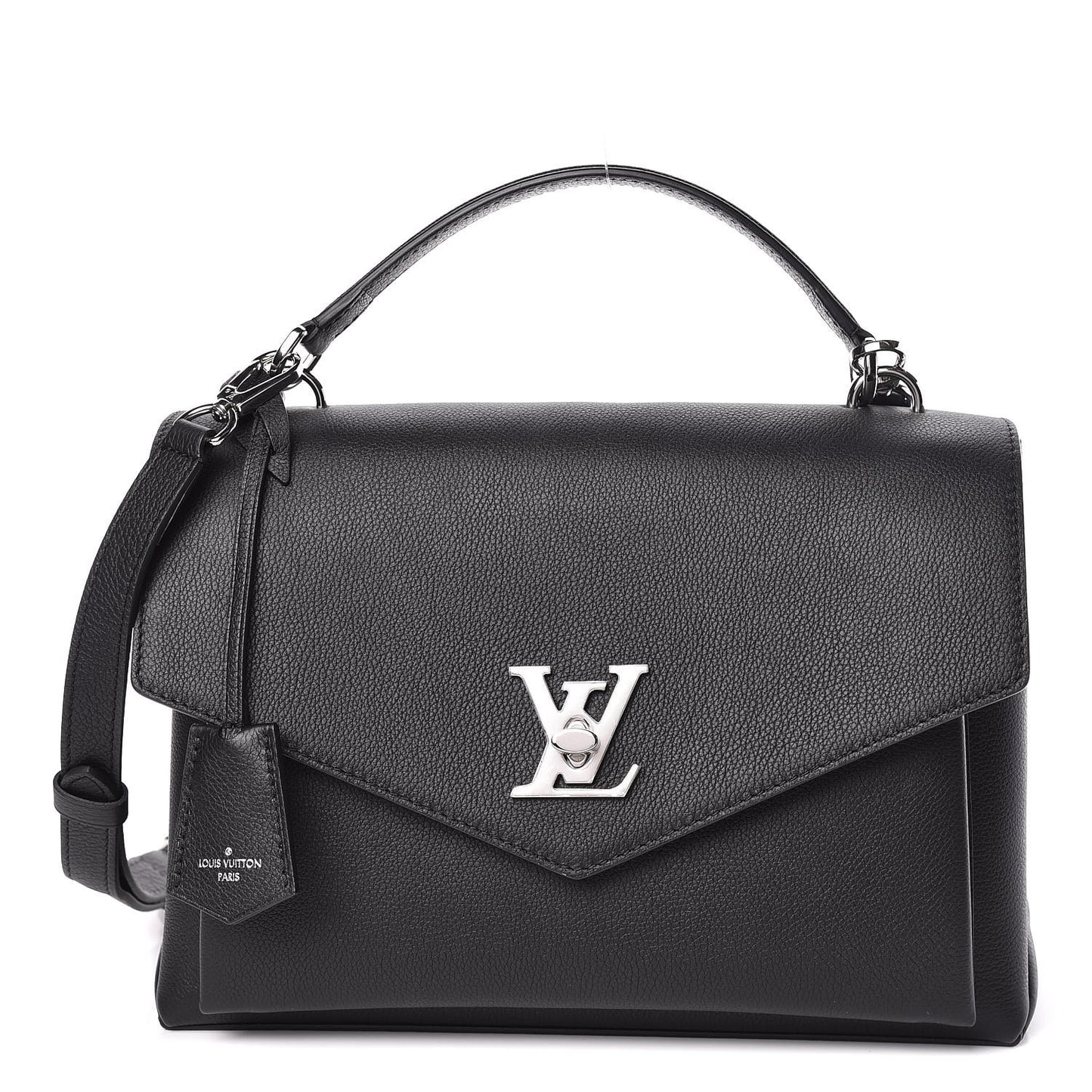 Soft Calfskin My Lockme Top Handle Black