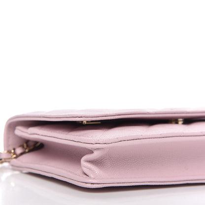 Chanel Caviar Quilted Wallet On Chain WOC Light Pink 6 of 12