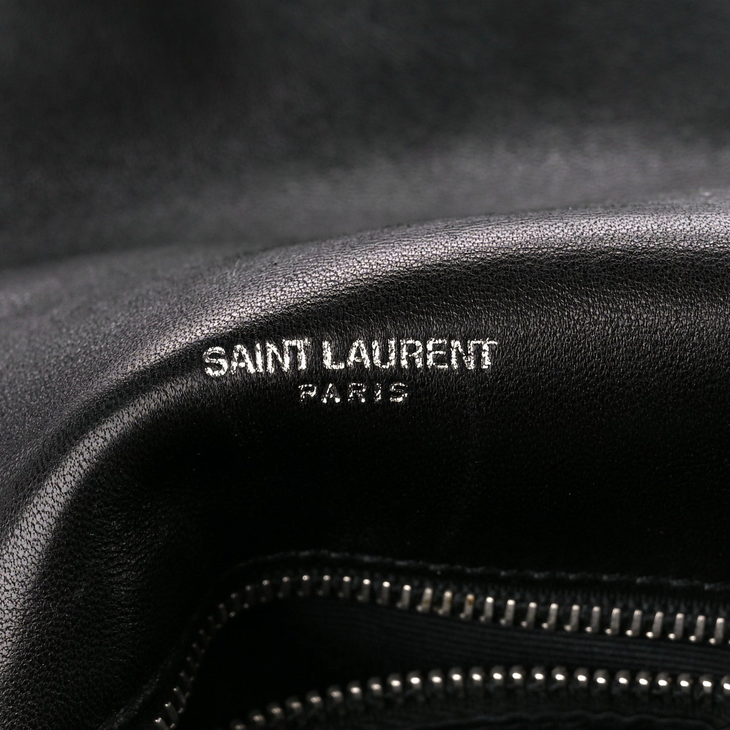 Lambskin Quilted Medium Loulou Puffer Monogram Chain Satchel Black