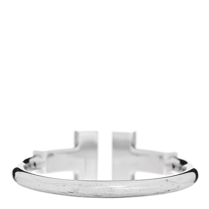 Tiffany 18K White Gold Diamond T Wire Ring 49 5 3 of 5