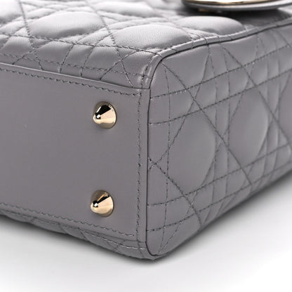 Christian Dior Lambskin Cannage Small My ABCDior Lady Dior Grey 9 of 12