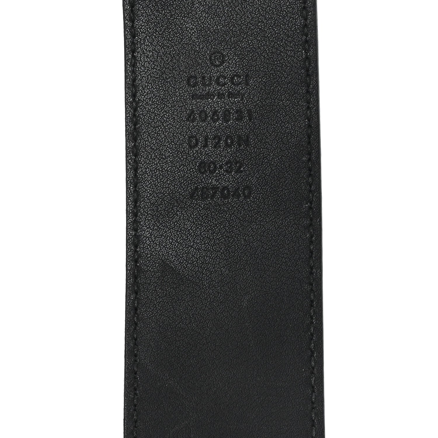 Gucci Textured Calfskin Double G 40mm Belt 80 32 Black 3 of 4