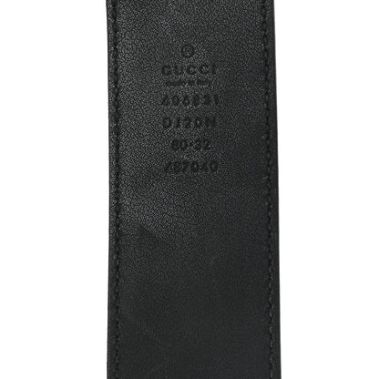 Gucci Textured Calfskin Double G 40mm Belt 80 32 Black 3 of 4