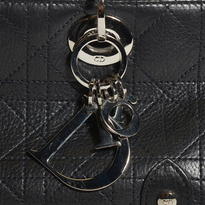 Christian Dior Calfskin Cannage Stitched Small East West Lady Dior Black 6 of 9